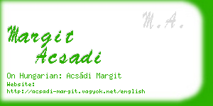 margit acsadi business card